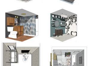 卫具、水具、洁具卫生间浴室SU模型设计图下载